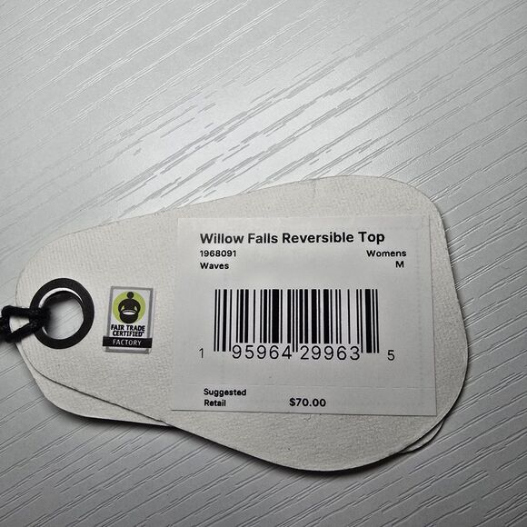 NWT PrAna Women's Size Medium Bikini Top Willow Falls/ Reversible Quick Drying - Picture 5 of 10